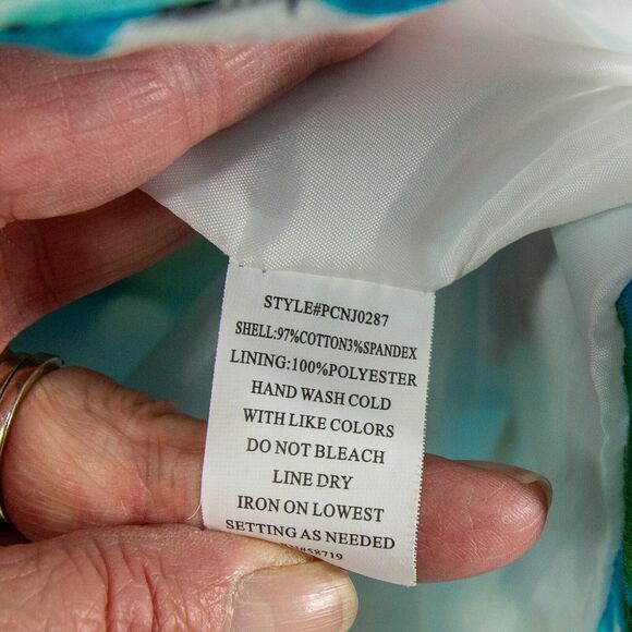 Women's Medium Petite NOTATIONS Hawaiian Print Lightweight Lined Blazer - Picture 4 of 4